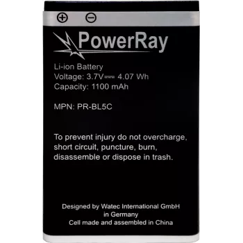PowerRay baterija PR-BL5C za Nokia E50, N70, N91, 6600, 1100 mAh, Bulk