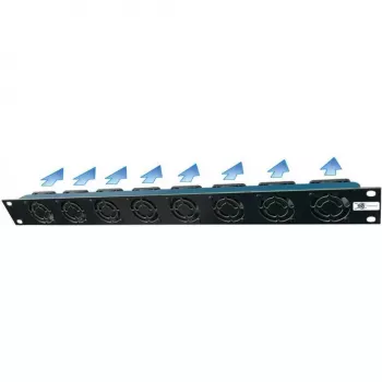 Liebernetz 19-palčna 1U rack enota z ventilatorji, horizontalno sesanje, 95 m³/h, 12V DC, 34 dB, črna (90LN19LUE1HE8B)