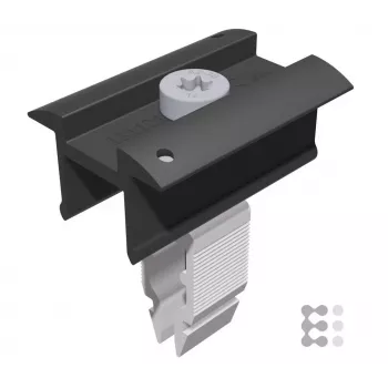 Schletter Rapid16 ozemljitvena sponka za PV module 30-40 mm, črno eloksiran aluminij (131121-901)