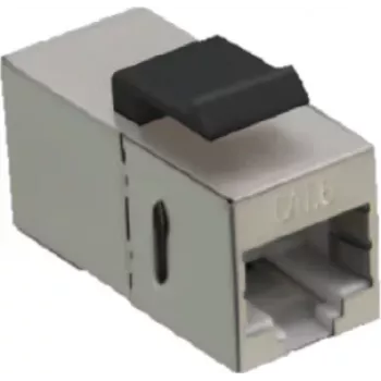 IT-BUDGET modularna spojka RJ45 Cat. 6A oklopljena, kompaktna, Snap-in, srebrna 90ITBMK6AS