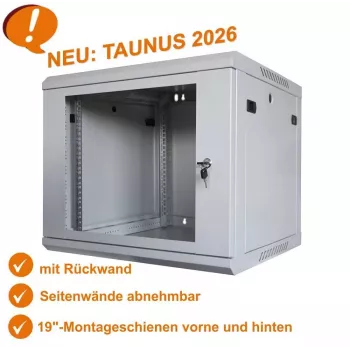 IT-BUDGET TAUNUS 19-palčna omrežna omara 12U globina 600mm svetlo siva 90ITB19126GG