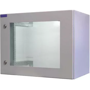 RESISTER 19-palčna omara za omrežno opremo PRO – IP66 zunanja in industrijska – vrata z oknom – 9U – 600x400 mm – svetlo siva (90RR19WV94GG)