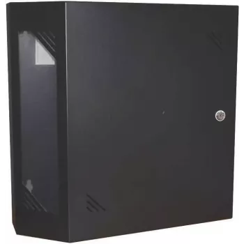 IT-BUDGET 19-palčna stenska omara za omrežno opremo – prostorsko varčna navpična 19-palčna montaža – 3U+2U – črna (90ITBV19WS3S)