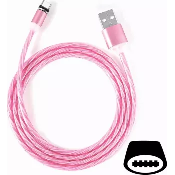 CYOO Flow Light USB-C kabel 1m roza z žarečim LED Flow učinkom CY120984
