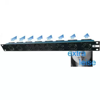 Liebernetz 19-SILENT enota ventilatorjev – vodoravni vstop zraka – 50 m³/h – 1U – 12V DC – zelo tih 15 dB – črna (90LN19LUE1HE8BS)
