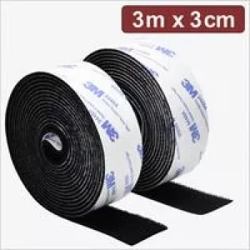 Quadrios 24CA321 samolepilni ježek trak 3 m x 3 cm črn