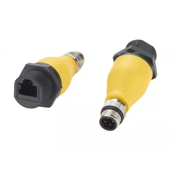 EXSYS EX-49524 industrijski M12 D-kodiran 4-pinski vtič na vtičnico RJ45 adapter, IP67, Fast Ethernet