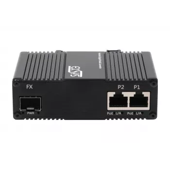EXSYS EX-60344 2-Port PoE++ medijski pretvornik 90W, SFP, -40°C do +80°C