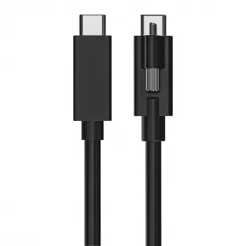 EXSYS kabel USB 3.2 Gen 2x1 USB-C 1m črn z vijačno zaščito (EX-K1595V-1.0)
