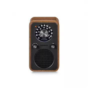 Sangean WR-9 prenosni FM-radio, ohišje iz pravega orehovega lesa, vintage dizajn, Bluetooth, 8W