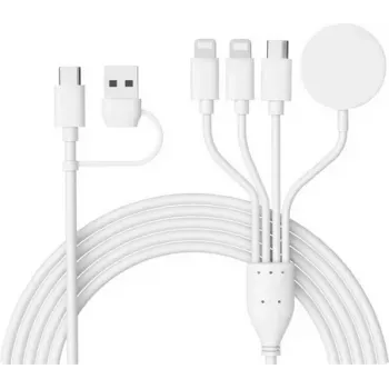 CYOO CY606 4-v-2 univerzalni kabel za polnjenje / USB-C / Watch – črn