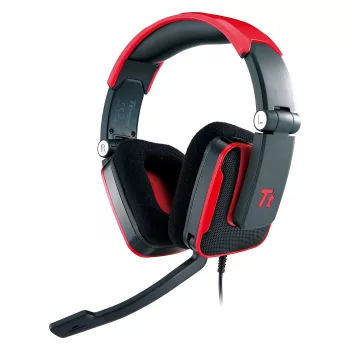 Thermaltake Tt eSPORTS SHOCK igralne slušalke - Royal Red, žične 3,5 mm, na ušesa, zložljive z uvlečnim mikrofonom