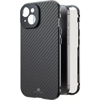 Black Rock ovitek 360° Glass za Apple iPhone 16, pravi karbon (00228085)
