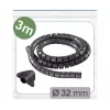 Quadrios 25CA740 pletena zaščita kabla, raztegljiv PET, črn, 3 m, za snope 25-32 mm