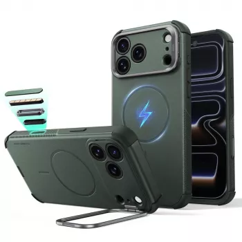 ESR Cyber Tough Kickstand MagSafe ovitek za iPhone 17 Pro Max / 18 Pro Max zelen