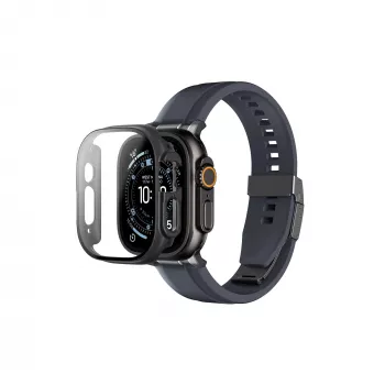 AMAZINGTHING Radix ohišje s popolno zaščito in kaljenim steklom za Apple Watch Ultra 3 49mm – črno