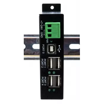 EXSYS EX-1594HMS industrijsko USB 2.0 4-portno stikalo s kompletom za DIN letev