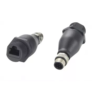 EXSYS EX-49504 M12 A-Code 8-Pin vtič na RJ45 vtičnico industrijski Ethernet adapter, IP67