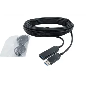 EXSYS USB 3.2 Gen1 aktivni optični kabel (AOC), 20m, USB-A na USB-B, črn EX-K1692