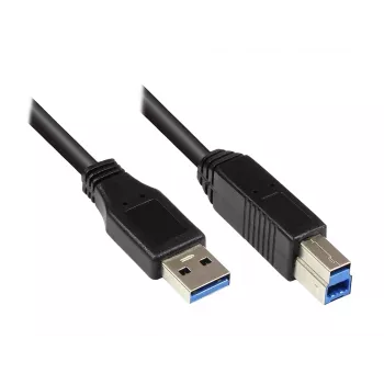 EXSYS USB 3.0 kabel Type-A vtič na Type-B vtič 1,0 m črn EX-K1503