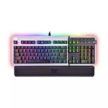 Thermaltake Argent K5 mehanska igralna tipkovnica - Cherry MX Speed Silver, RGB, nemška postavitev