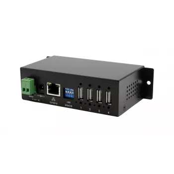 EXSYS EX-6003HMVS-POE-ON 4-portni USB 2.0 prek Gigabit Ethernet strežnik s PoE, 15KV ESD zaščita