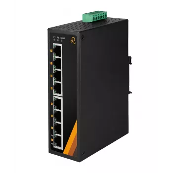 EXSYS EX-6226POE industrijsko 8-portno Gigabit PoE+ stikalo, 12-36VDC, DIN-tir