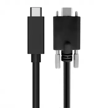 EXSYS USB-C na USB-C 3.2 Gen 2x1 kabel z varnostnimi vijaki, 2m, črn EX-K1591V-2.0