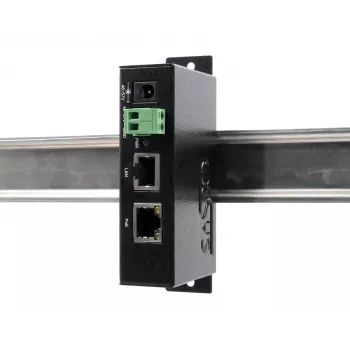 EXSYS EX-6008POE Gigabit PoE++ injektor, 60W, IEEE 802.3bt, 48-57V DC vhod z sponkami, DIN-tirna/stenska montaža