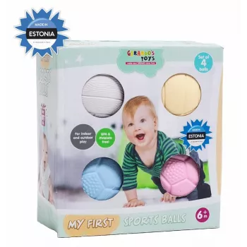Gerardo's Toys GT7710 set za masažo in senzoriko za dojenčke, 4 kosi, različne teksture in barve, od 6 mesecev