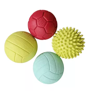 Gerardo's Toys GT7710 set za masažo in senzoriko za dojenčke, 4 kosi, različne teksture in barve, od 6 mesecev