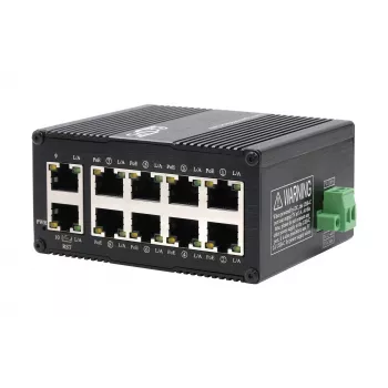 EXSYS Mini 10-portno industrijsko Gigabit PoE+ stikalo, spletno upravljano (EX-62036MPOE)