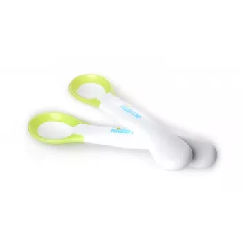 Kidsme žličke za hranjenje z indikatorjem temperature, 2 kosa, limeta, 6m+