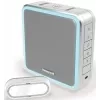 Honeywell DC915SGL brezžični komplet zvočnega zvonca, doseg 200 m, 90 dB, 8 melodij, srebrno-siva
