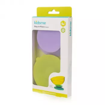 KIDSME prisesna podlaga za sklede, stekleničke in skodelice, 2 kosa, Lime & Lavender