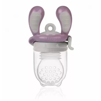 Kidsme Food Feeder Large pripomoček za hranjenje s trdo hrano, Plum, od 6. meseca