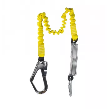 C.K Tools T8008 varnostni pas za zadrževanje padcev z absorberjem energije, 2m, enojni trak, jekleni vponki in vponka za odre, EN 354/355/362