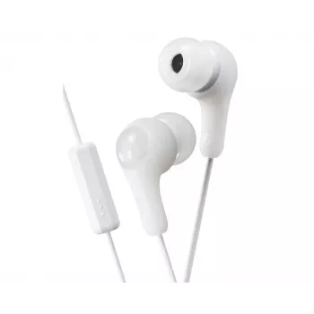 JVC Gumy Plus ušesne slušalke z mikrofonom, bele