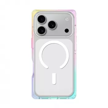 AMAZINGTHING Omni ovitek za iPhone 17 Pro, združljiv z MagSafe - prozoren mavričen