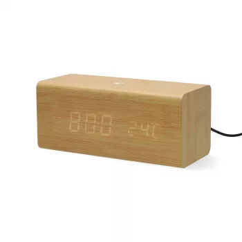 Nedis digitalna radijska budilka, les