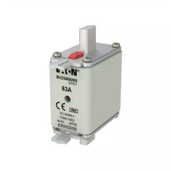 Eaton 63NHG00B NH vložek varovalke 63 A 500 V AC gG velikost 00 z mehanskim indikatorjem (3 kosi)