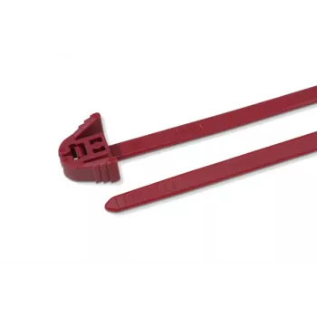 HellermannTyton REZ300 vezica za večkratno uporabo, poliamid 6.6, rdeča, 300 mm x 7,6 mm, paket 100 kosov 115-00043