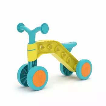 Chillafish Itsibitsi 4-kolesno otroško kolo brez pedal za malčke, rumeno-svetlo modro, 1-3 leta
