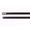 HellermannTyton MBT14HFC-SS316/SP-BK vezica iz nerjavnega jekla, 362mm x 7,9mm, črna s poliestrsko prevleko, kroglična zaponka, 1 kos 111-00295