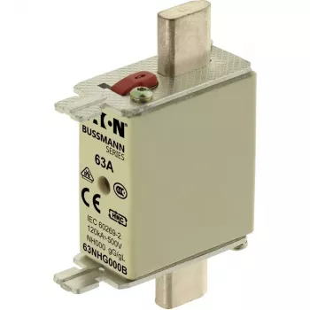 Eaton 63NHG000B NH varovalka, velikost 0, 63 A, 500 V AC, gG