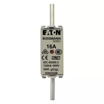 Eaton 6NHG0B NH varovalka z mehanskim indikatorjem, velikost NH0, 6 A, 500 V AC, gG, paket 3