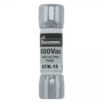 Eaton KTK-15 patronasta varovalka, 15 A, 600 V AC/DC, super hitra, 10 mm x 38 mm, 10 kosov