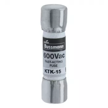 Eaton KTK-15 patronasta varovalka, 15 A, 600 V AC/DC, super hitra, 10 mm x 38 mm, 10 kosov