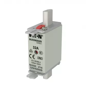 Eaton 32NHG000B NH varovalka z mehanskim indikatorjem, 32 A, 500 V AC, velikost 000, gG, 3 kosi