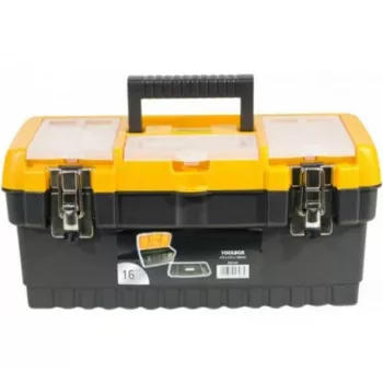 EXERTIS CONNECT plastični kovček za orodje s kovinskimi zaponkami, 486 x 267 x 242 mm, integrirani predali v pokrovu za drobne dele (818102)